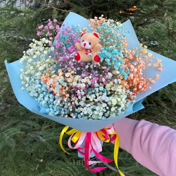 Букет из 6 гипсофил микс