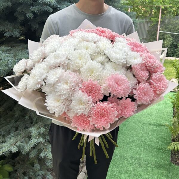 Букет из 15 хризантем №364