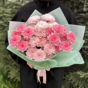 Букет из 5 хризантем №415