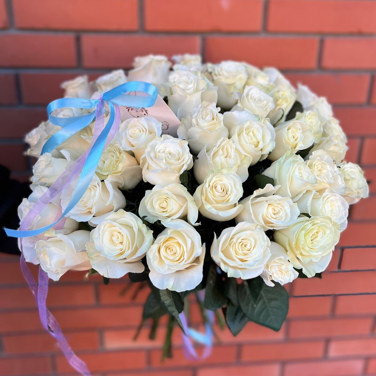 Букет из 51 белой розы №441 Букет из 51 белой розы №441