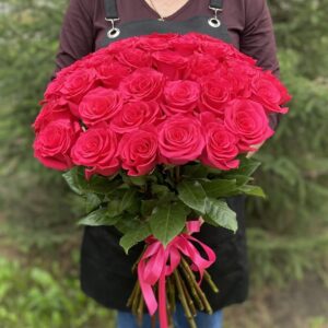 Букет из 51 розовой розы №440