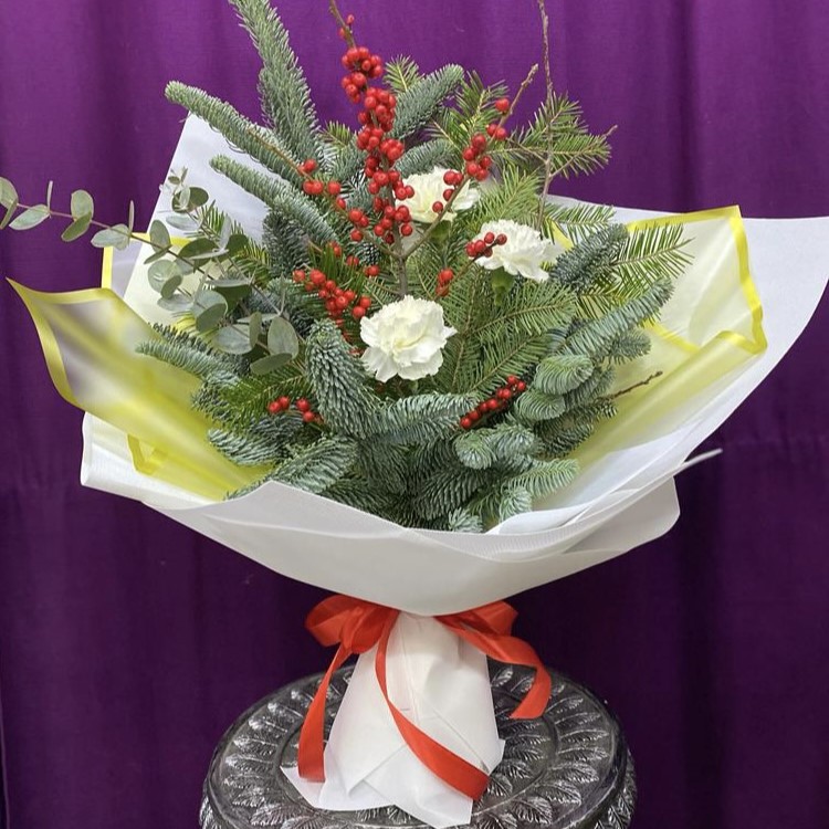 Новогодний букет из нобилиса №519 novogodnij-buket-iz-nobilisa-519